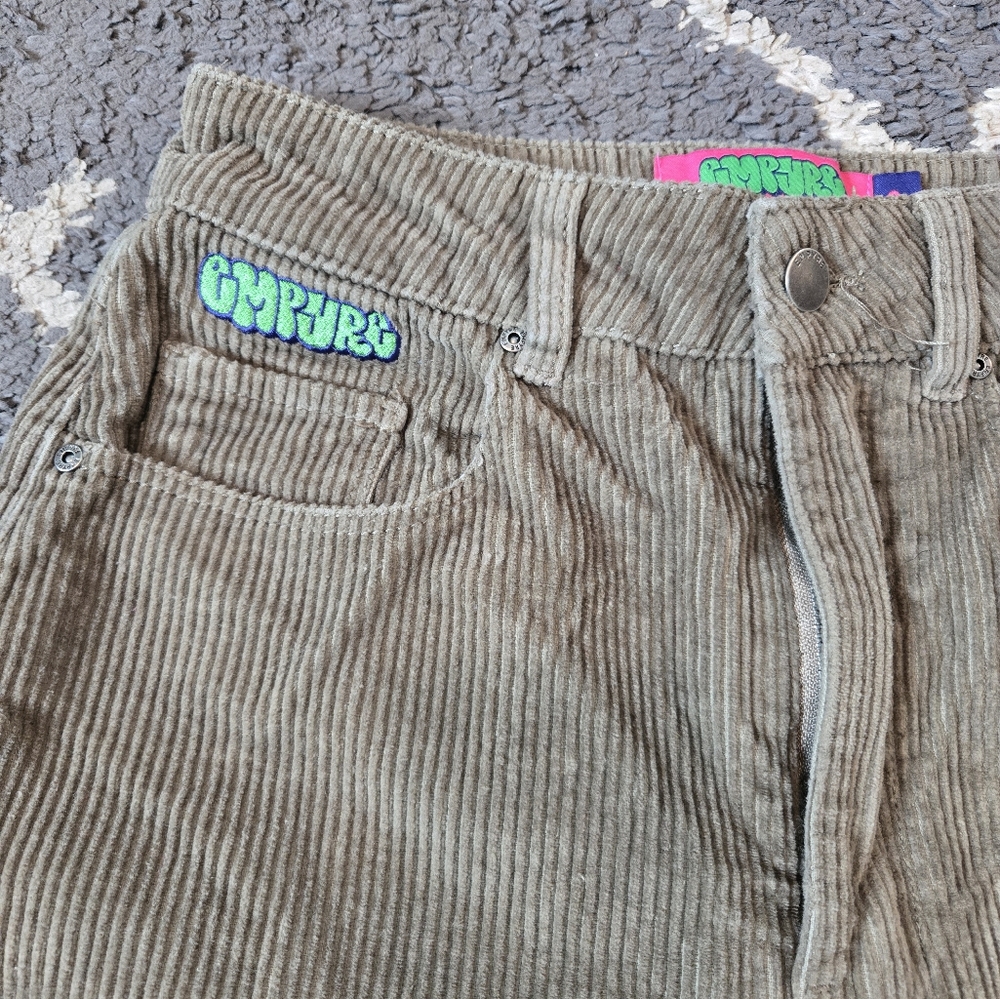 Empyre Tori Green Khaki Corduroy Skate Pants Size 0 - Picture 7 of 13